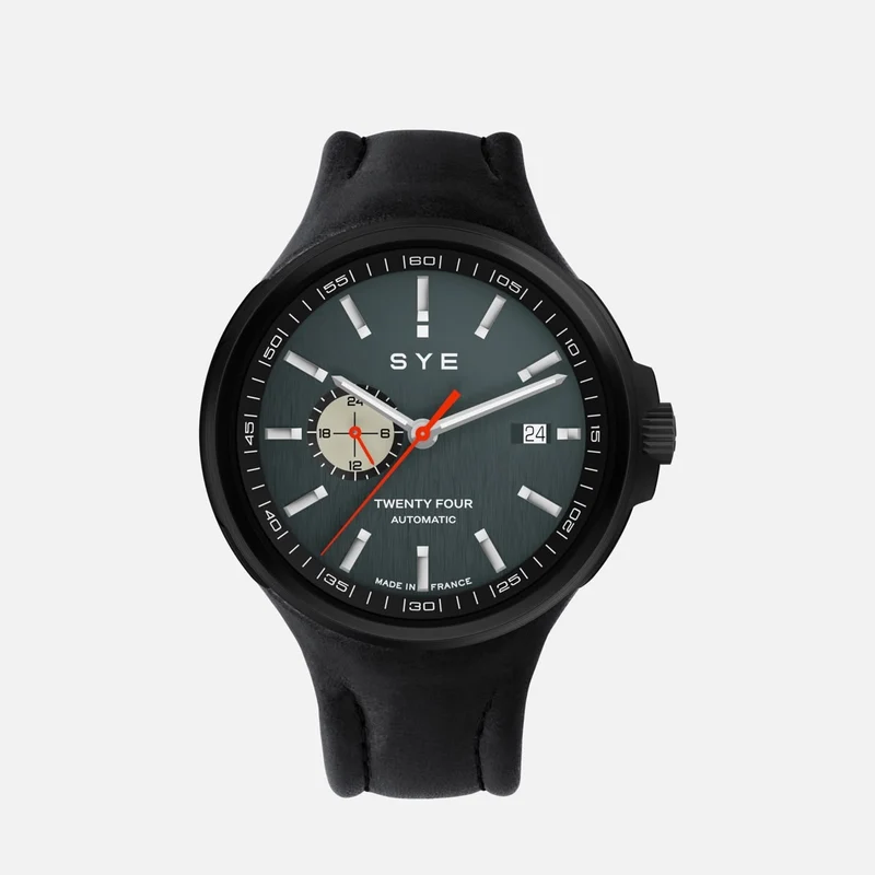 Automatic 24 [CUT 7] steel watch in black DLC