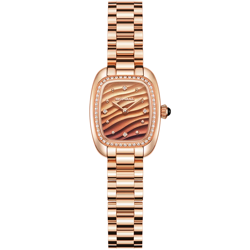 Femme Texturé Vague Serti Diamant Femme 30mm