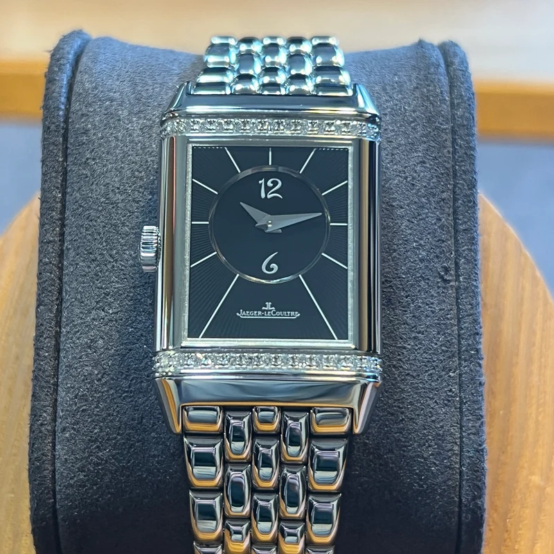 Jaeger-LeCoultre Reverso Classic Duetto, lunette sertie de diamants, ensemble complet Q2588120