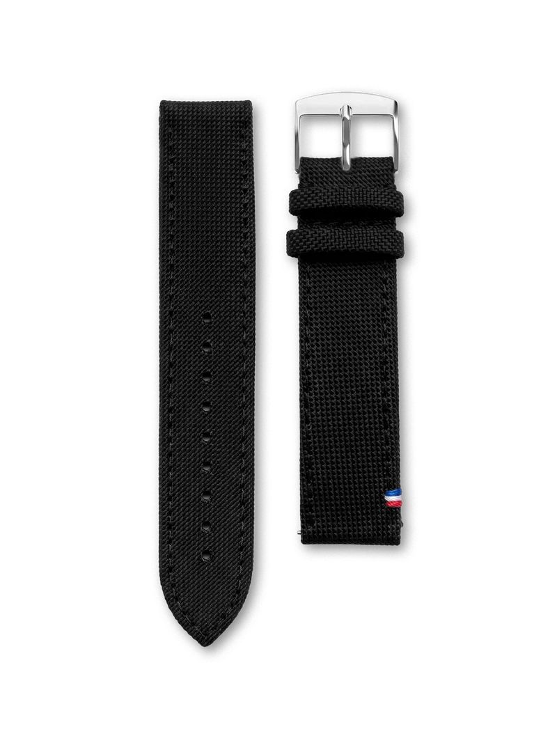 BRACELET TOILE SEAQUAL - NOIR MADE IN FRANCE