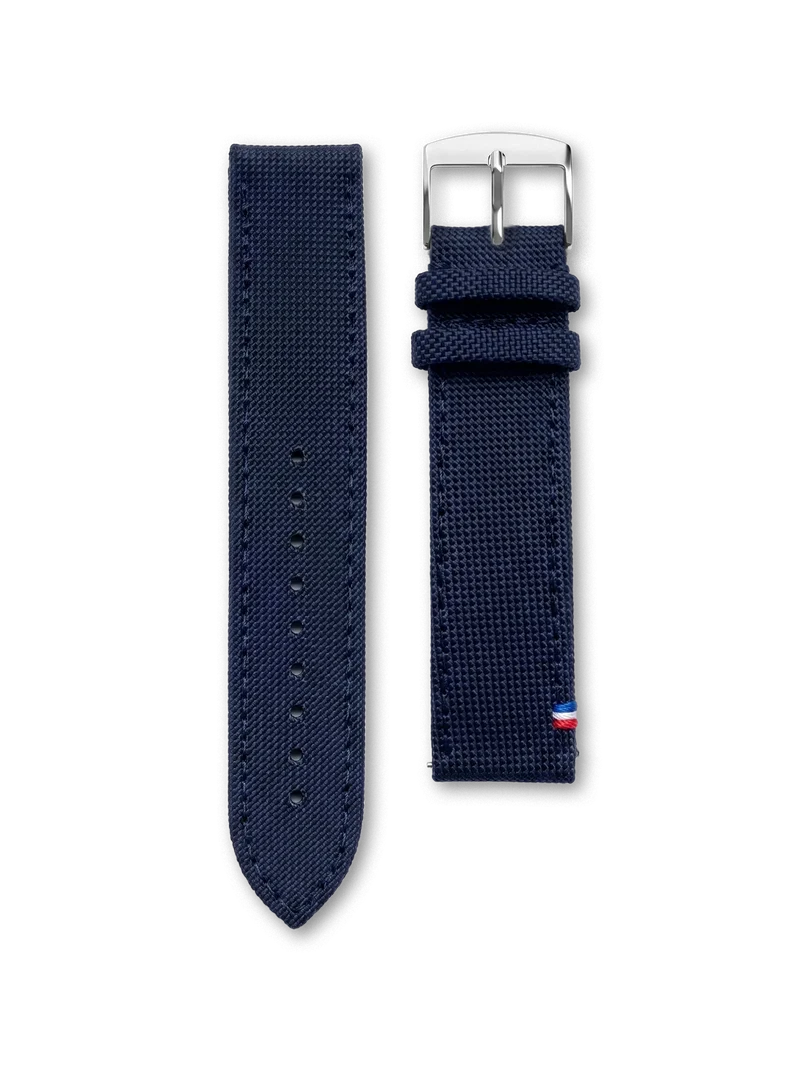 BRACELET TOILE SEAQUAL - BLEU MADE IN FRANCE