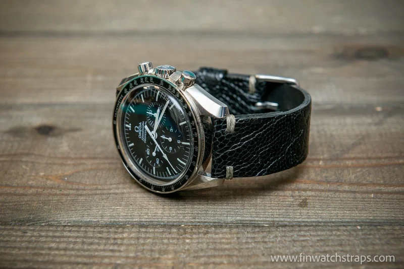 Handcrafted Ostrich Leather Watch Band from Finland. Ready to Ship