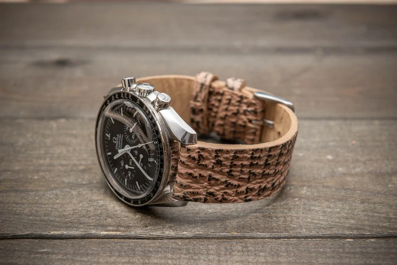 Coral Sand – Handmade Shark Leather Watch Strap. Ready to Ship