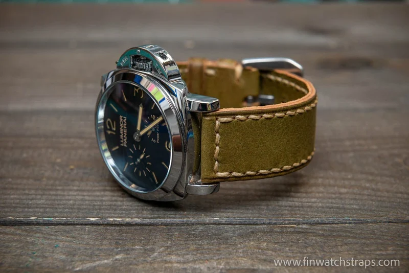 Lapland reindeer leather watch band, hand-stitched, Ready to Ship