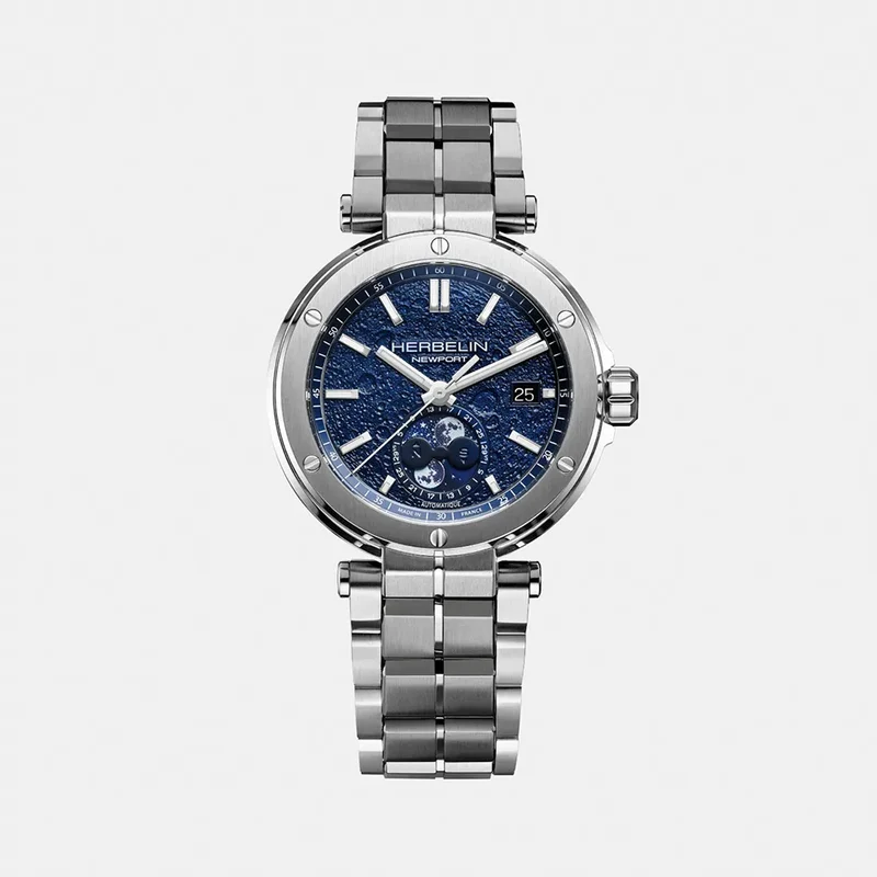 Montre HERBELIN Homme NEWPORT Phase De Lune Automatique en Acier 2889B15