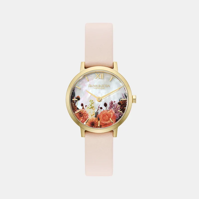 Montre OLIVIA BURTON Femme AUTUMN FLORAL en Cuir Rose 24000405