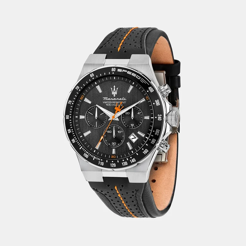 Montre MASERATI Homme SFIDA en Cuir Noir R8871640008