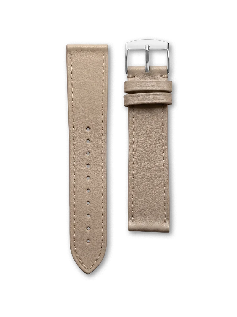 BRACELET CUIR - BEIGE SABLE SURPIQUÉ