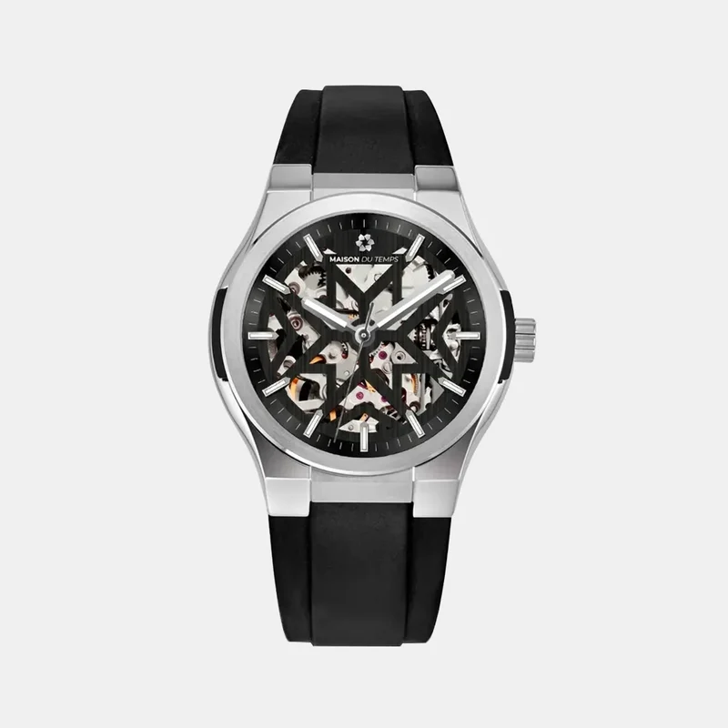 Montre MAISON DU TEMPS Homme MTEpsilon 41MM Skeleton Evo Silicone Noir 310-SN