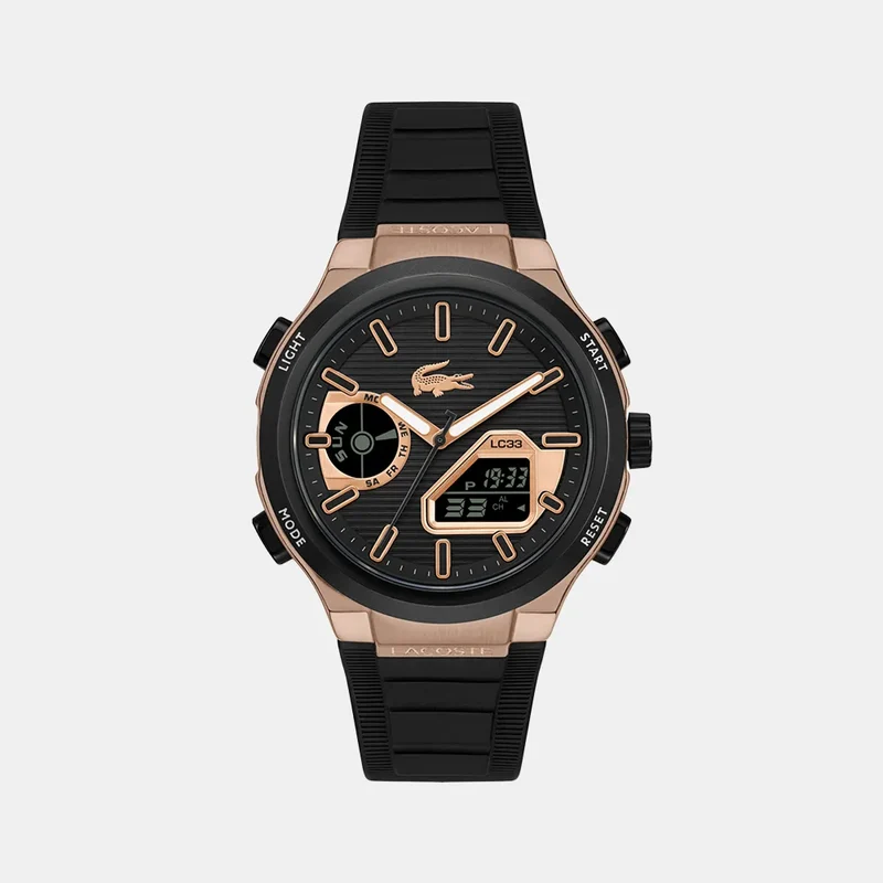 Montre LACOSTE Homme en Silicone Noir LC33 2011517