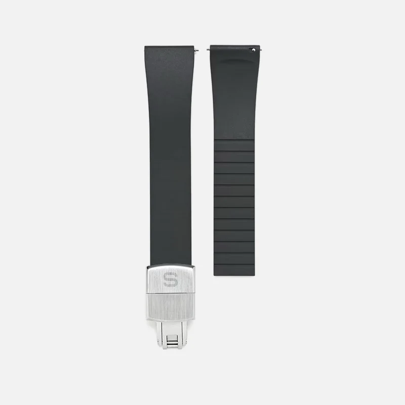 Slick FKM rubber strap 18mm Black