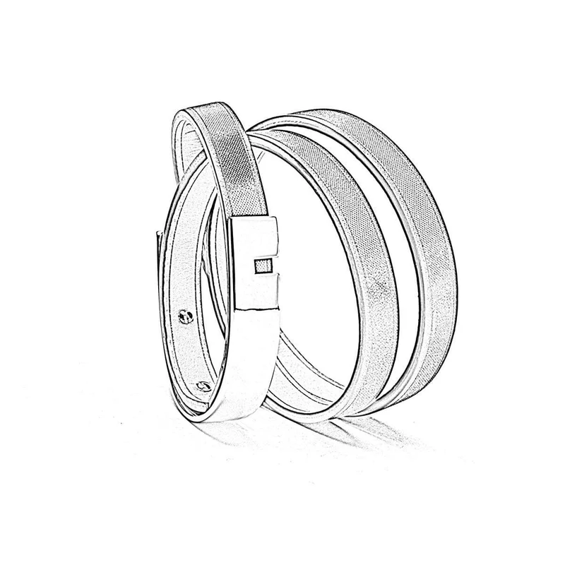 Lanière Triple Tour Vachette Irisée | U'TURN TRIPLE