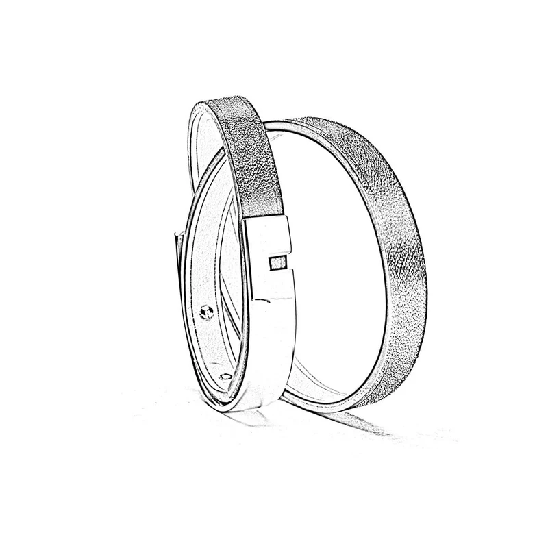 Lanière Double Tour – Cuir Signature | U'TURN TWICE
