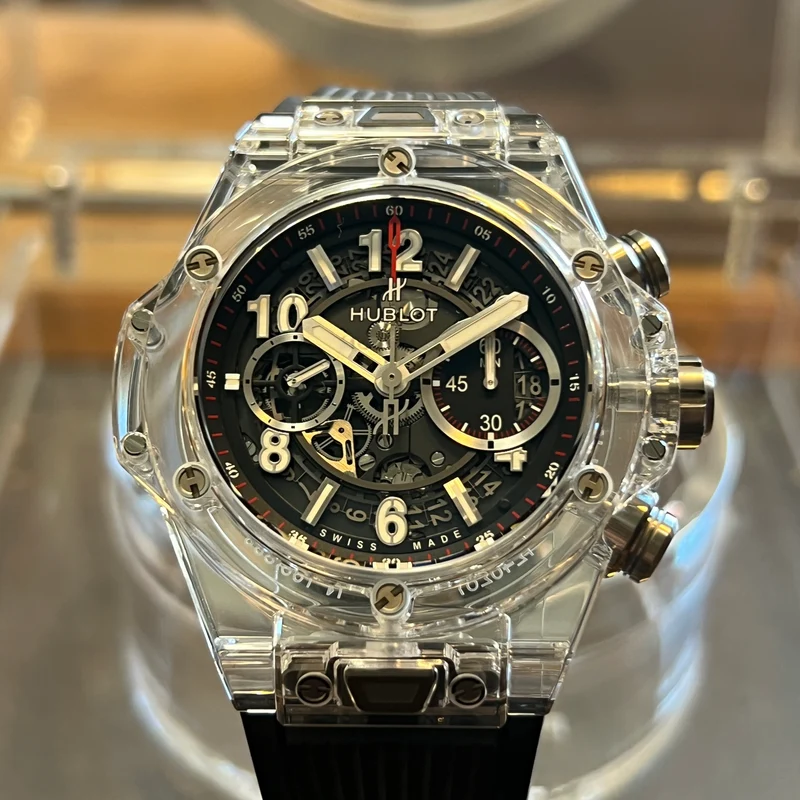 Coffret complet Hublot Big Bang Unico Magic Sapphire 411.JX.1170.RX
