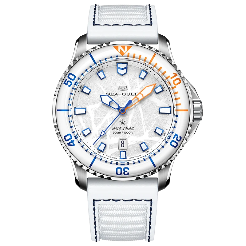 Océan Pro Édition Spéciale 300m Étanche Titane Cadran Texturé Glace Plongée 43mm