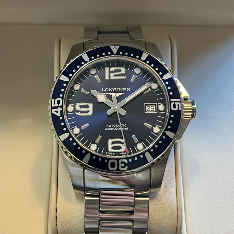 Longines HydroConquest Automatique Cadran Bleu Coffret Complet L3.741.4.96.6