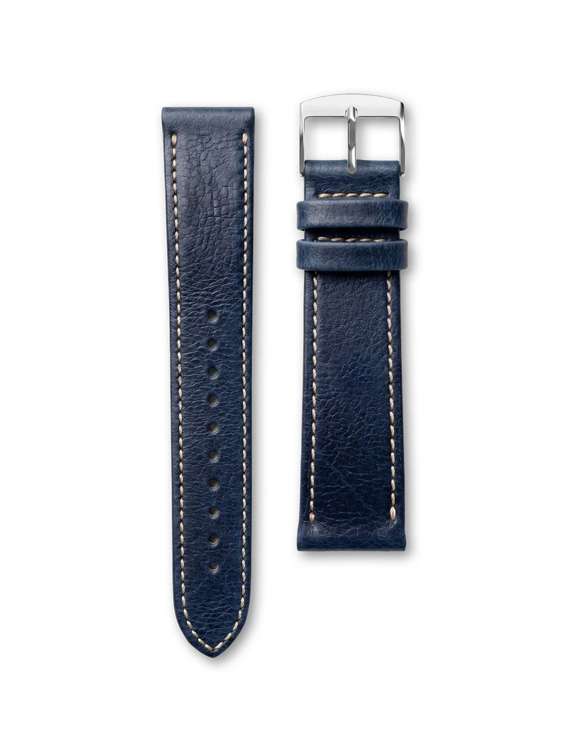 BRACELET CUIR VEGAN - BLEU OCÉAN