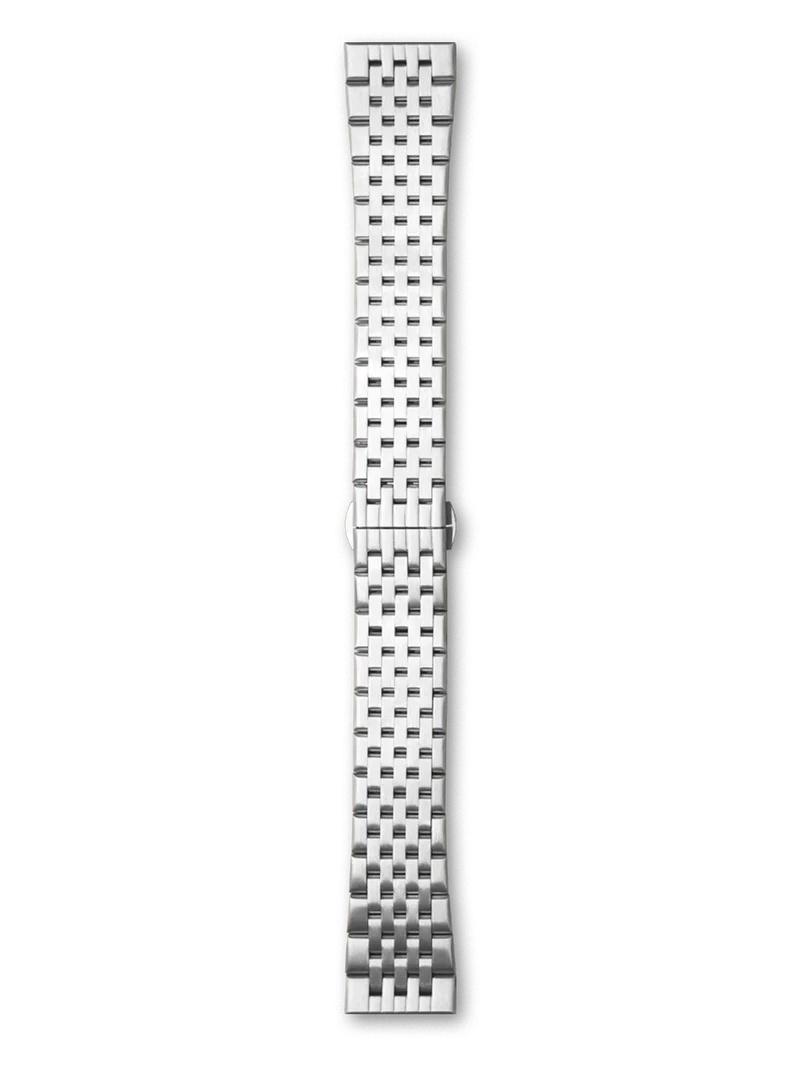 BRACELET ACIER - MAILLE ARGENT