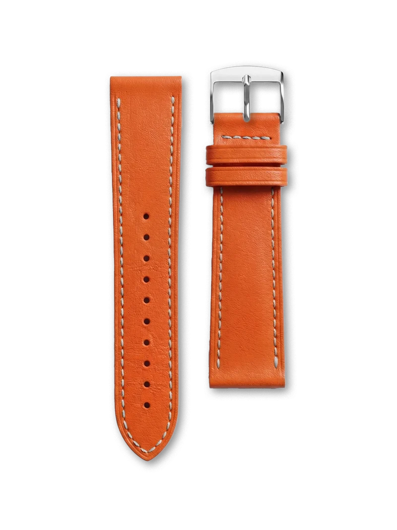 BRACELET CUIR - ORANGE CLÉMENTINE