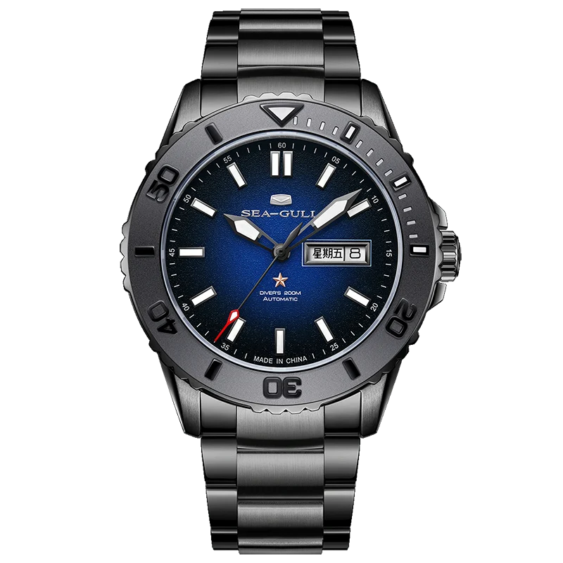 Océan 200m Étanche Cadran Scintillant Céramique Lunette Plongée 44mm