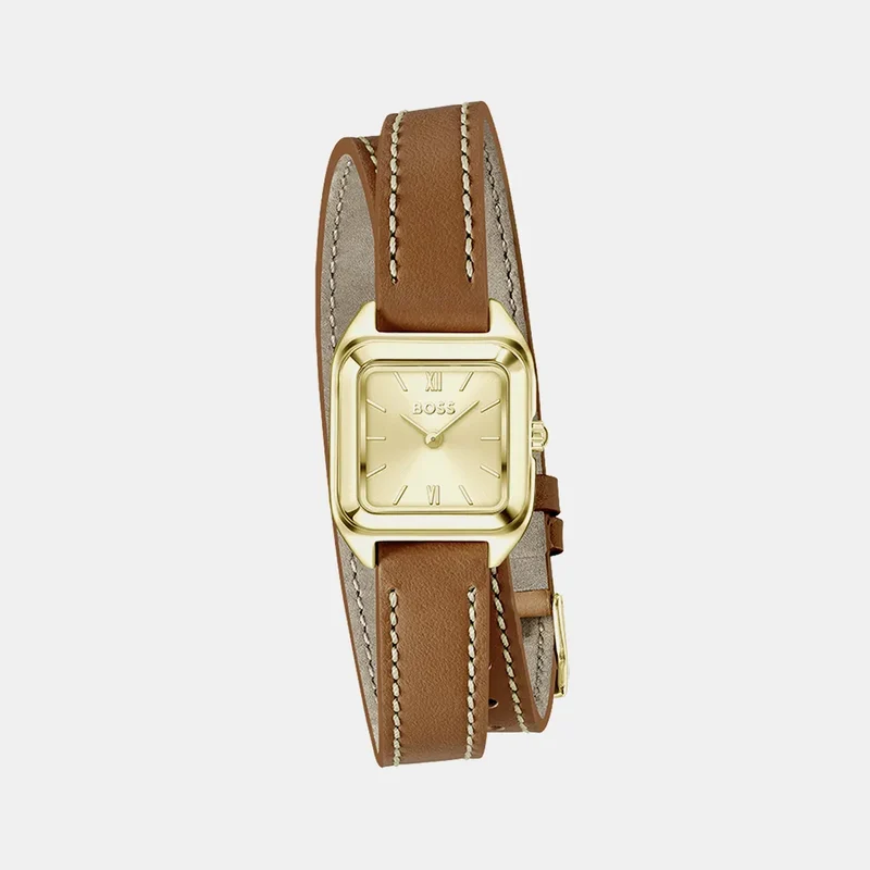 Montre BOSS Femme Mae Petite en Cuir Marron 1502881