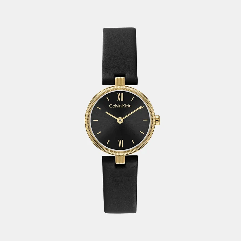 Montre CALVIN KLEIN Femme GLEAM en Cuir Noir 25100230