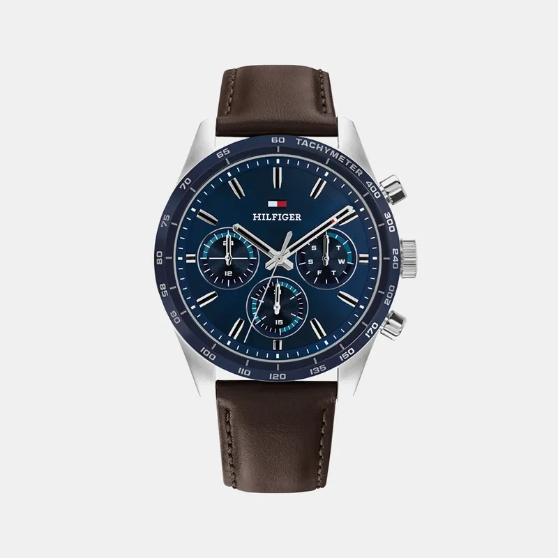 Montre TOMMY HILFIGER Homme Hampton en Cuir Marron 1792276