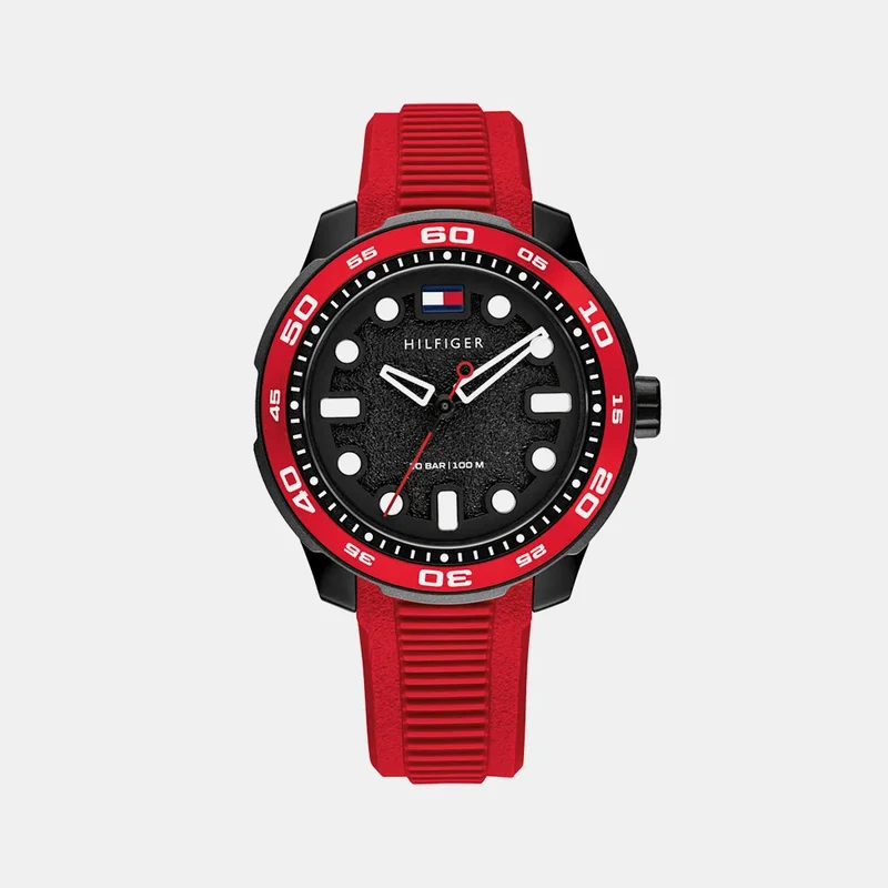 Montre TOMMY HILFIGER Junior TH-REGATTA en Silicone Rouge 1720057