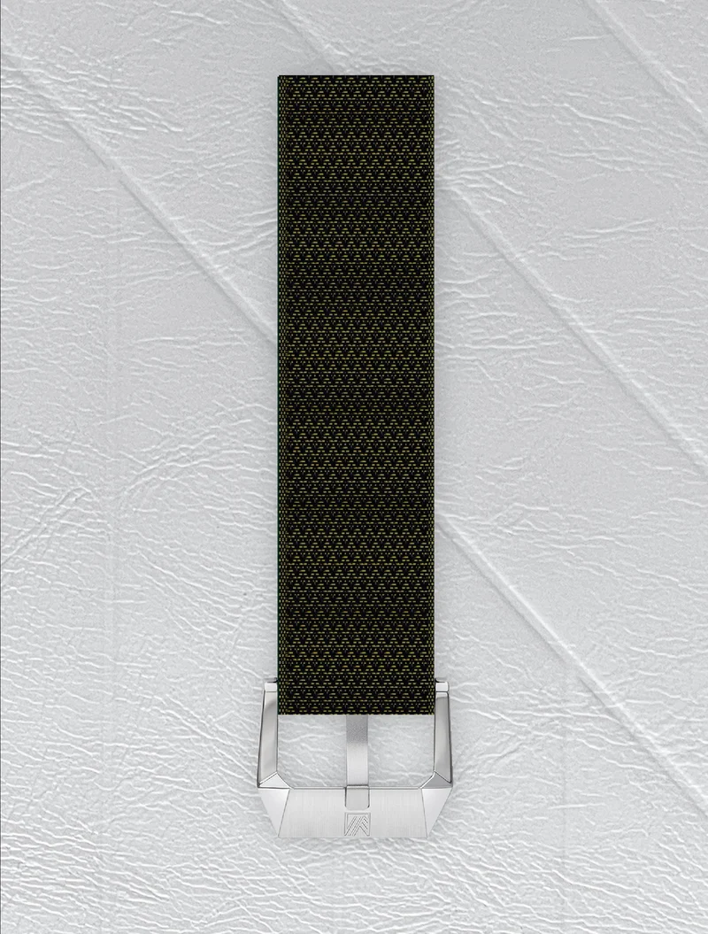 Bracelet JULIEN FAURE en jacquart vert - AM2 CALENDAR GSPR