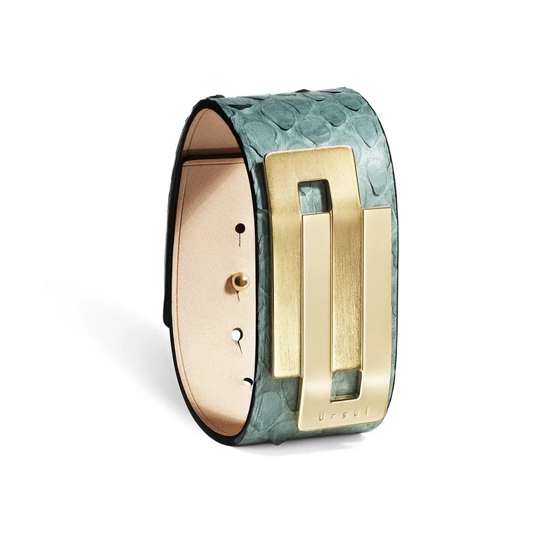 Manchette cuir python jade | EMBRACE