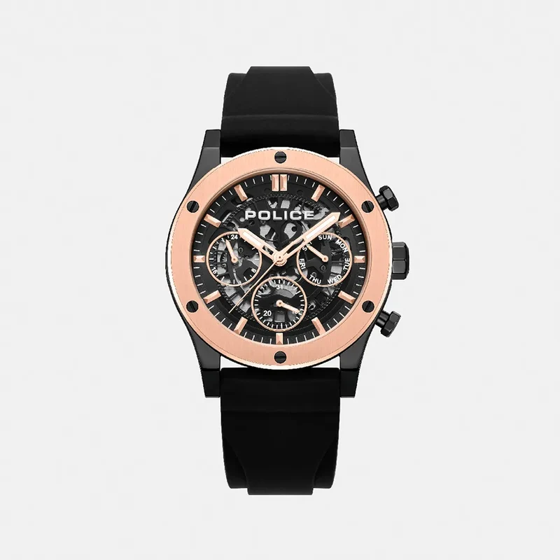 MONTRE POLICE Homme KNOTTY en Silicone Noir PEWJQ0006405M