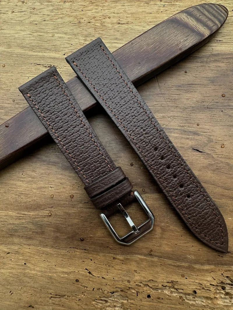 Bracelet de montre pigskin chocolat mat