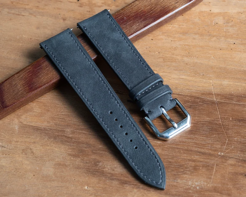 Bracelet anses courbes nubuck anthracite