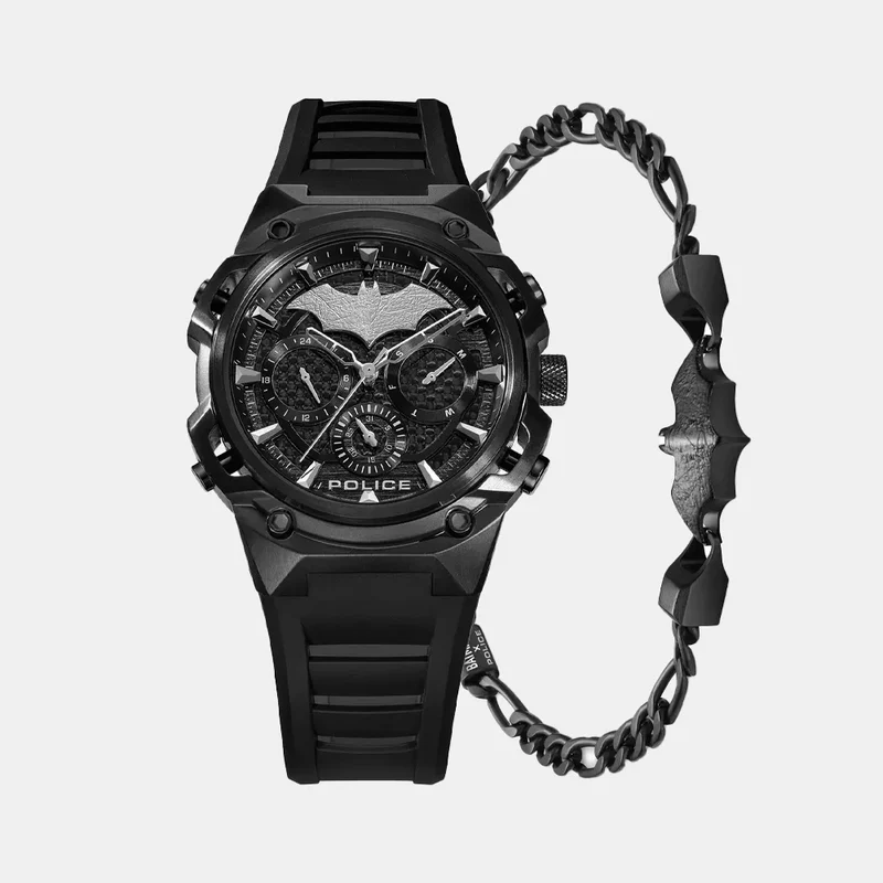 Montre POLICE Homme CRUSADER en Silicone Noir PEWGQ0089901-SET