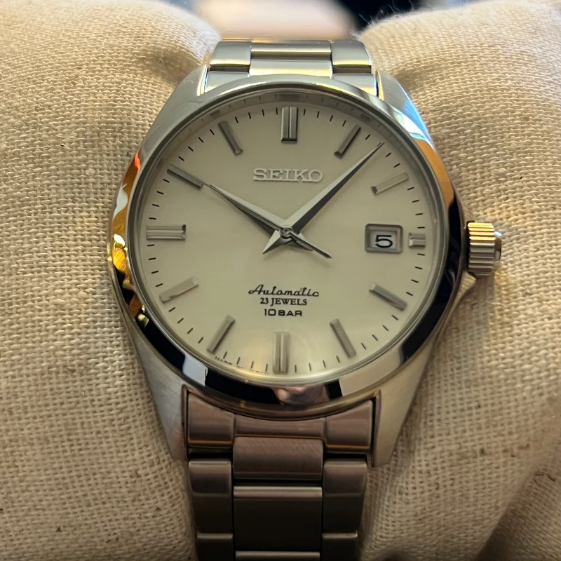 Seiko Cadran argenté, date automatique, ensemble complet 4R35-03X0