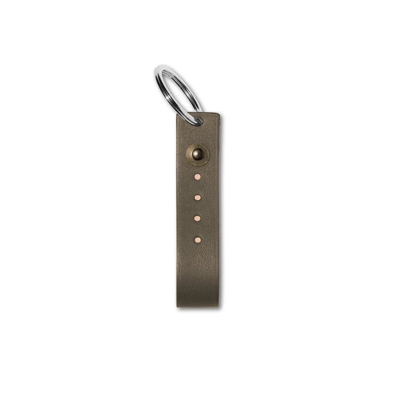 Porte clés cuir kaki gravable | U'KEEP