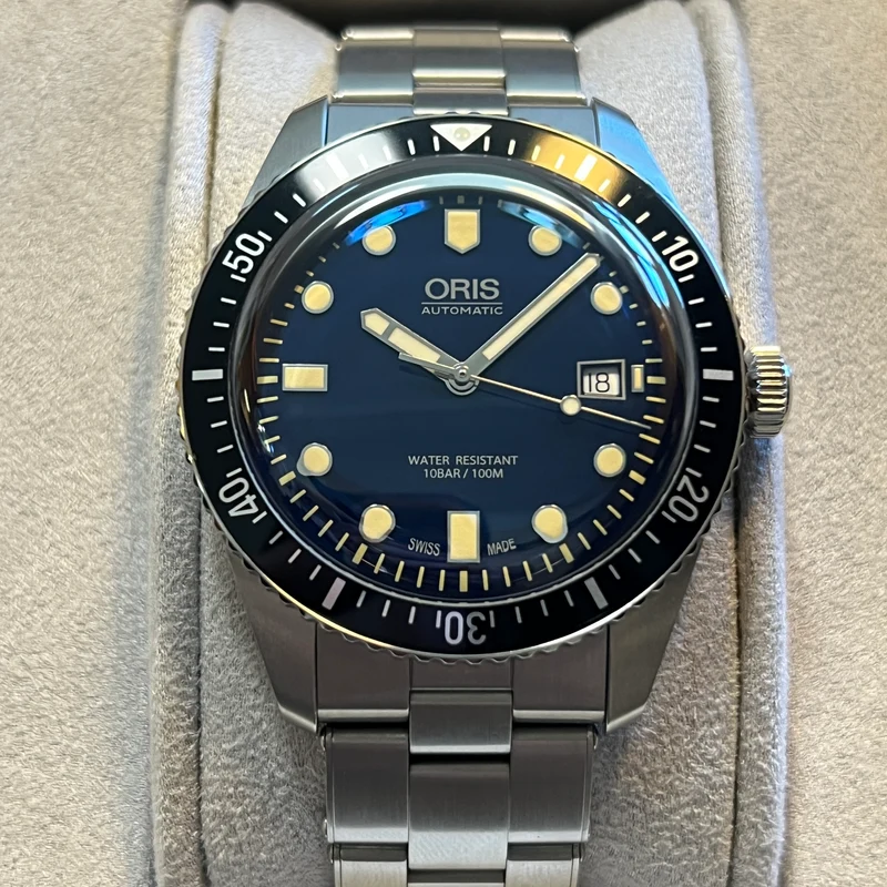 Oris Divers Sixty Five Cadran bleu Ensemble complet 01 733 7720 4055