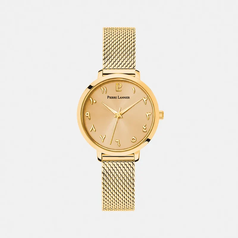 Montre PIERRE LANNIER Femme CHOUQUETTE en Acier Doré 407F542