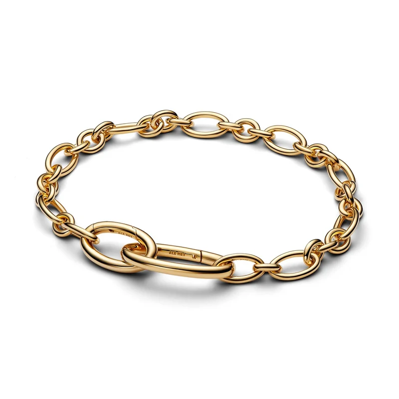 Pandora ME Bracelet Chaîne Openable Oval Plaqué Or 564678C00