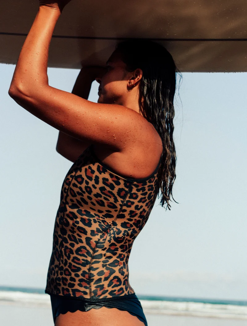 Top Manches Sans Manches Néoprène Cheetah