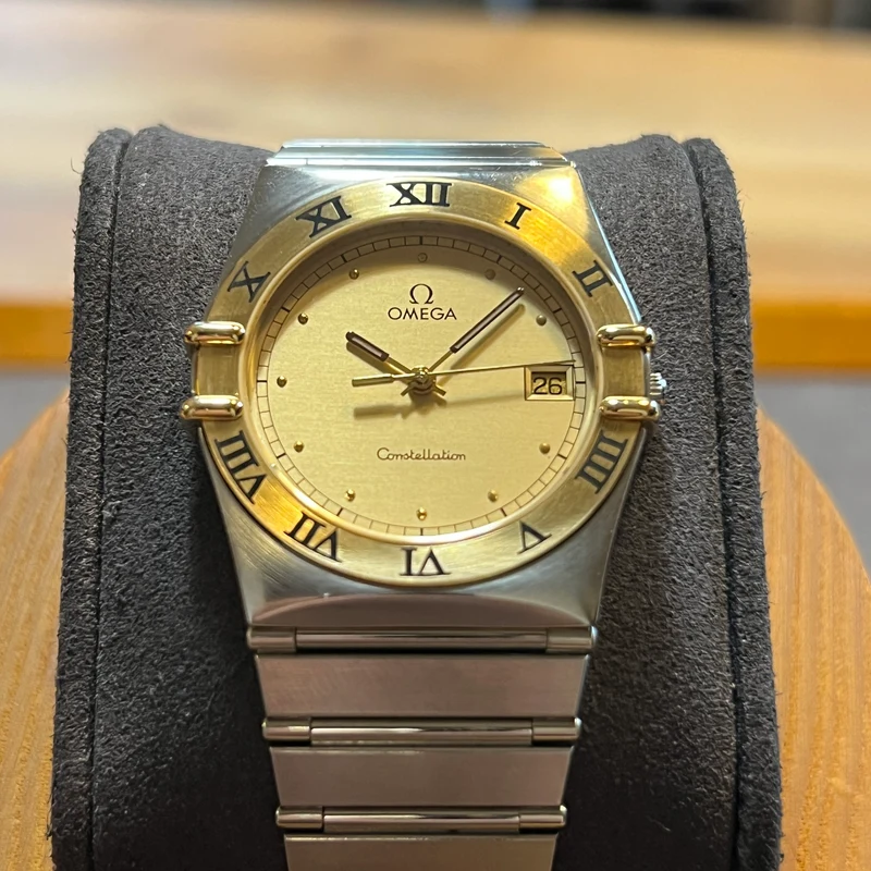 Omega Constellation Manhattan Vintage Gold Bezel 396.1080