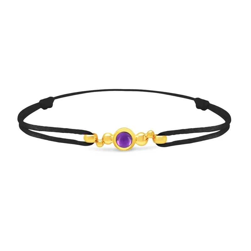 Bracelet Pétillante small en or et améthyste