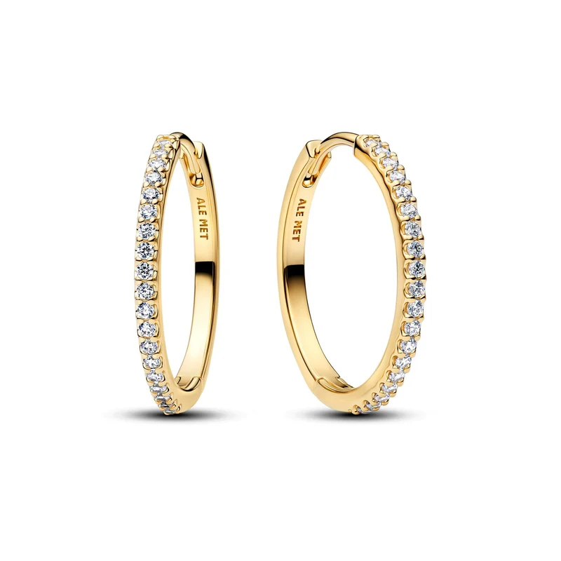 Pandora Timeless Créoles Scintillantes Plaquées Or 264652C01
