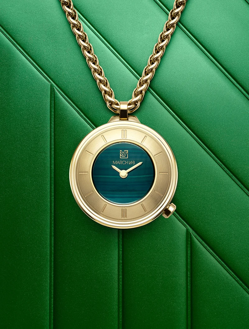 Montre Sautoir LADY VOLANTE Malachite