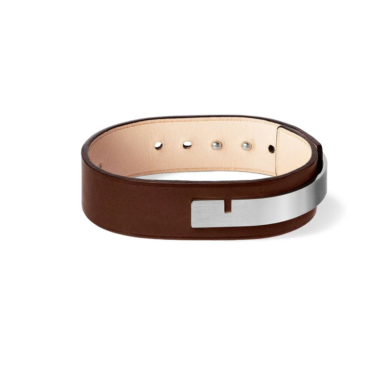 Bracelet large cuir acier | U'TURN.18