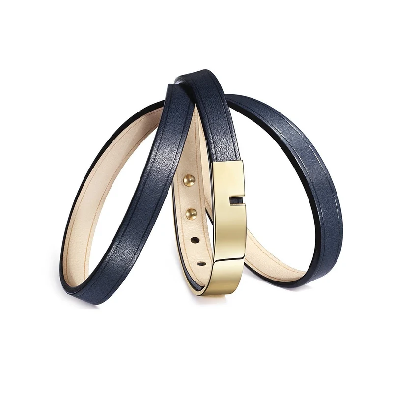 Bracelet cuir femme bleu | U'TURN.TRIPLE