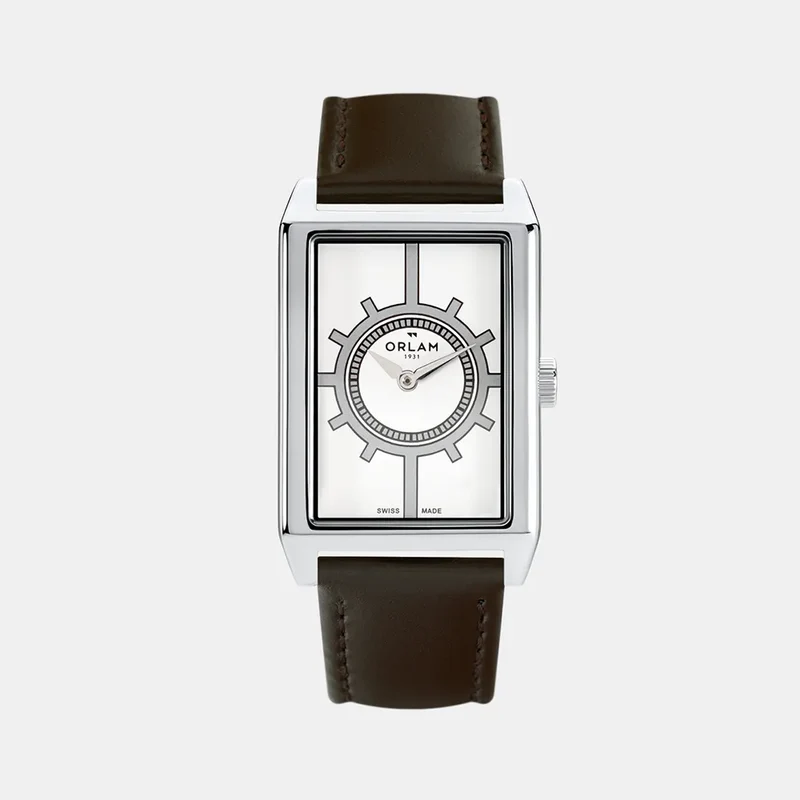 Montre ORLAM Homme EPOQUE Blanc en Cuir Marron ORSSLEP001