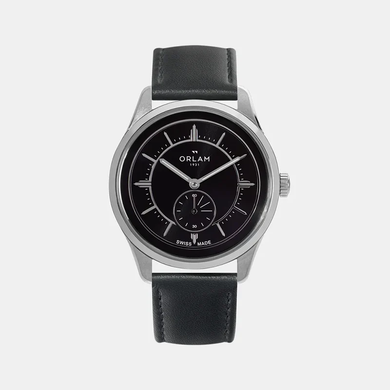 Montre ORLAM Homme ECHO Noir en Cuir ORSSLEC001
