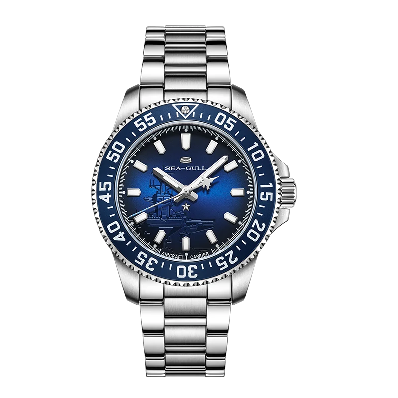 Océan 200m Étanche Porte-Avion Plongée 44mm