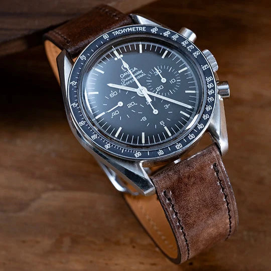 Bracelet de montre Shell cordovan marron marbré